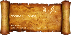 Maskal Janka névjegykártya